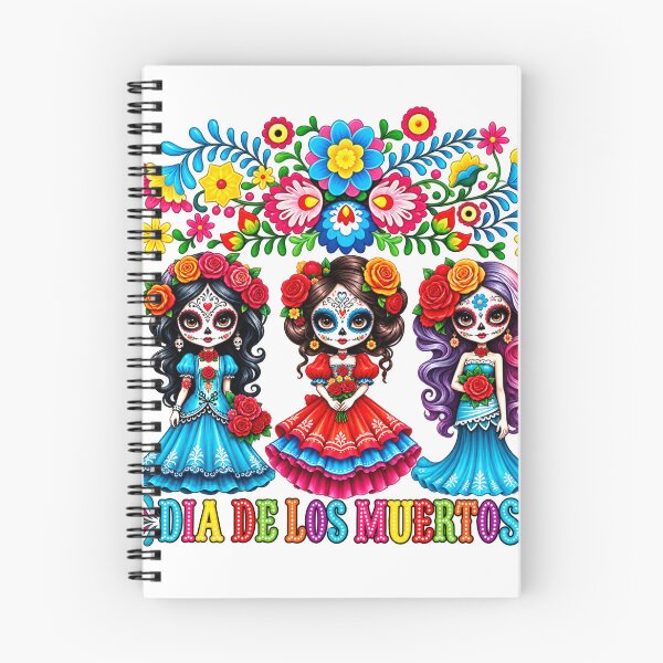 Item preview, Colorful Dia de los Muertos Sugar Skull Ladies designed and sold by KireVeronica.