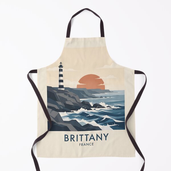 Item preview, Brittany France Vintage Travel Poster - Minimalist Coastal Lighthouse Art Print designed and sold by DuckOddity.