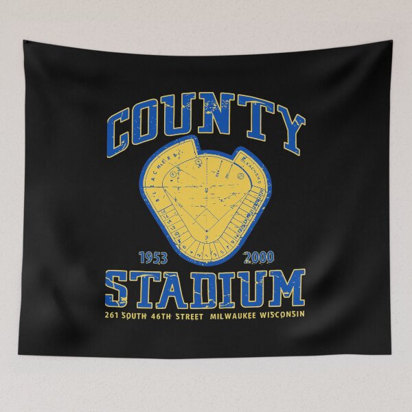 Item preview, Milwaukee County Stadium 1953-2000 Vintage Map designed and sold by Auguufour.