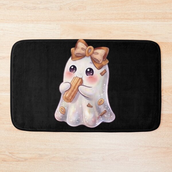 Item preview, Cute Kawaii Ghost Eating a Churro Design / Baking / Halloween / Aesthetic stickers for journaling  / Foodie / Tops / Funny / T-shirts mugs stickers phone case hardcover journal poster designed and sold by TeenLake.