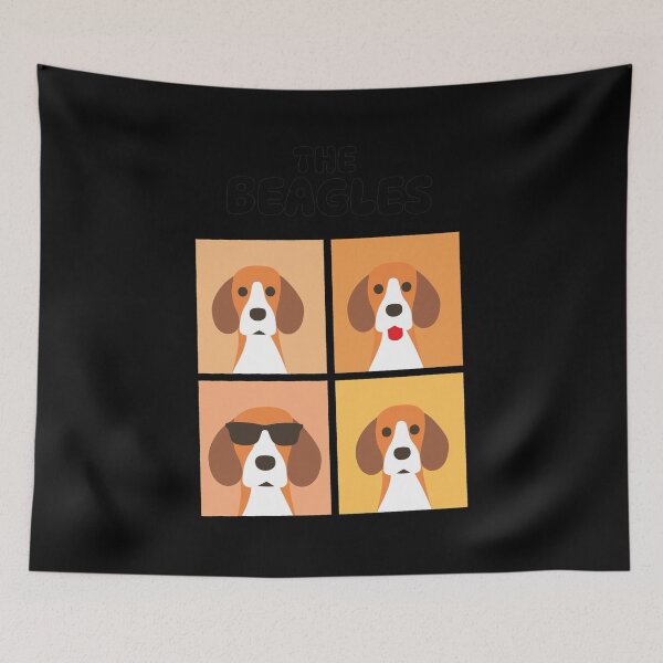 Item preview, The Beagles Dog Portrait Four Panel Art designed and sold by JOSHUAUINNEY.