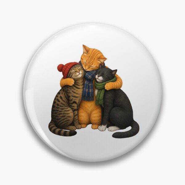Item preview, Hugging Cats Joyful Feline Friends Art designed and sold by OlyvieArt.