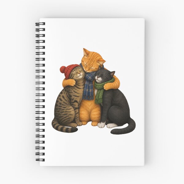 Item preview, Hugging Cats Joyful Feline Friends Art designed and sold by OlyvieArt.