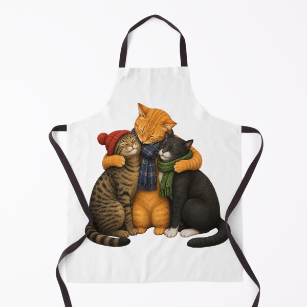 Item preview, Hugging Cats Joyful Feline Friends Art designed and sold by OlyvieArt.