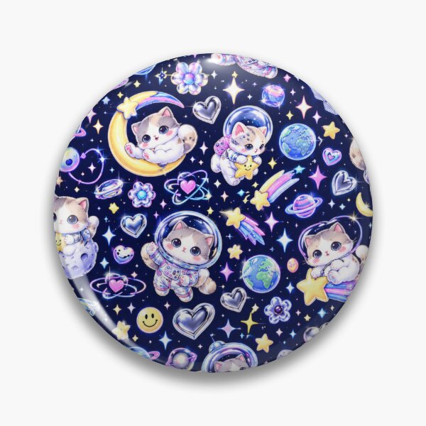 Item preview, Cute Space Cats Cosmic Pattern designed and sold by Iampoji.