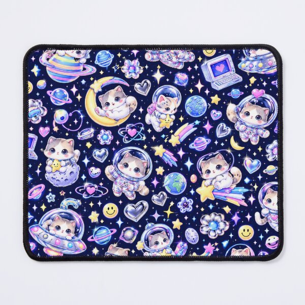 Item preview, Cute Space Cats Cosmic Pattern designed and sold by Iampoji.