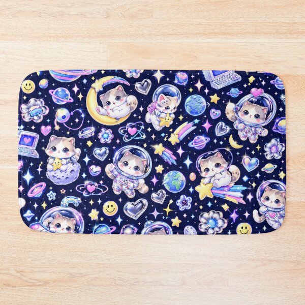 Item preview, Cute Space Cats Cosmic Pattern designed and sold by Iampoji.