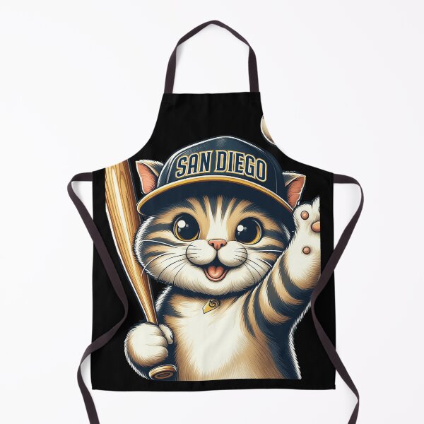 Item preview, Cute Baseball Kitten San Diego Fan Art designed and sold by Auguufour.