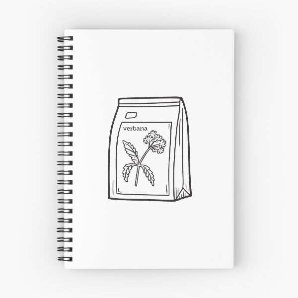 Item preview, doodle illustration a label marked verbena on a seed packet designed and sold by rasagamastore.
