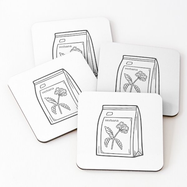 Item preview, doodle illustration a label marked verbena on a seed packet designed and sold by rasagamastore.