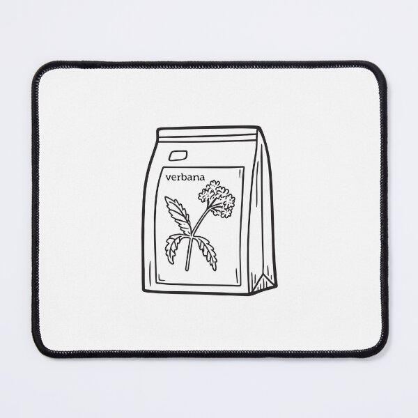 Item preview, doodle illustration a label marked verbena on a seed packet designed and sold by rasagamastore.