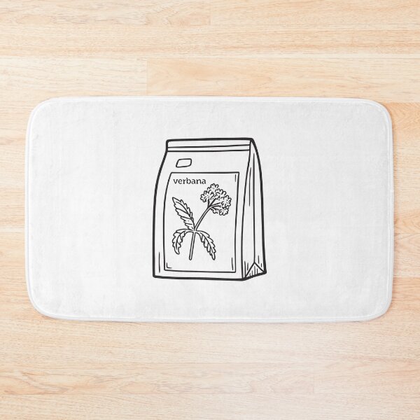Item preview, doodle illustration a label marked verbena on a seed packet designed and sold by rasagamastore.