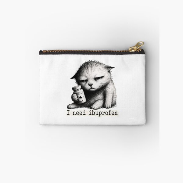 Item preview, Cat Needs Ibuprofen Grumpy Feline Pain Humor designed and sold by OlyvieArt.