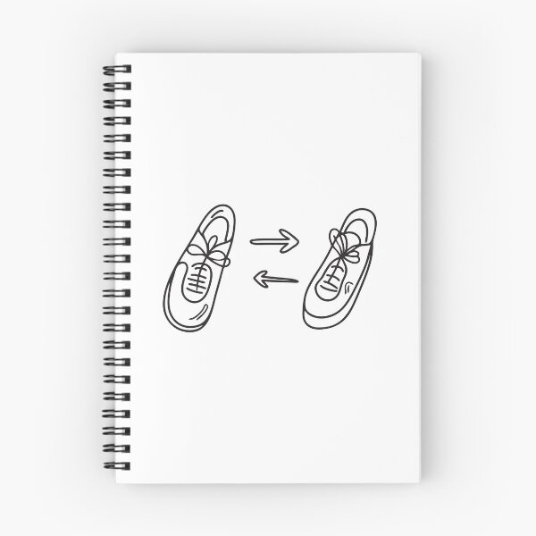 Item preview, doodle illustration a left shoe and a right shoe pointing at each other designed and sold by rasagamastore.