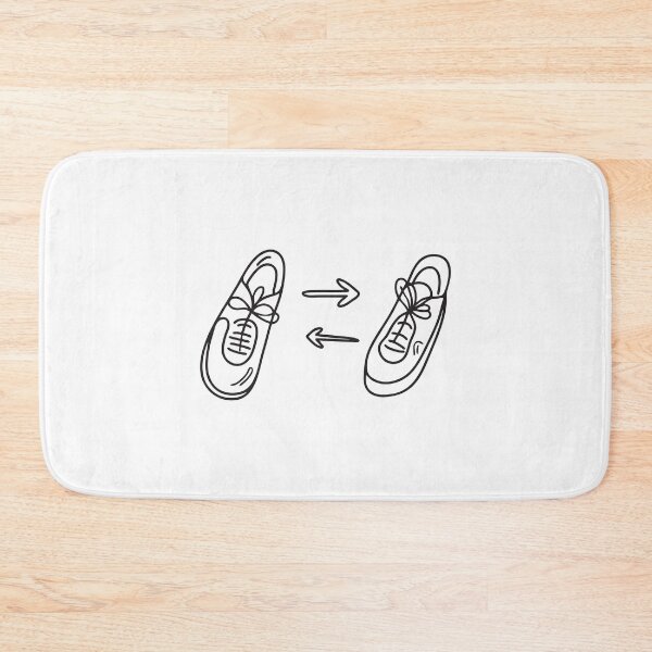 Item preview, doodle illustration a left shoe and a right shoe pointing at each other designed and sold by rasagamastore.