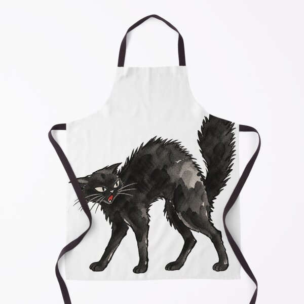 Item preview, Spooky Arched Black Cat Halloween Ink Illustration designed and sold by Jessie's Palette.