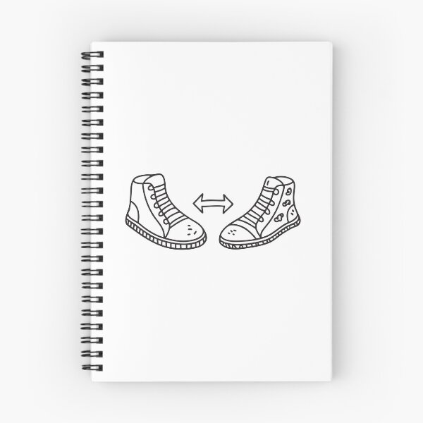 Item preview, doodle illustration a left and right shoe aligned toe to toe designed and sold by rasagamastore.