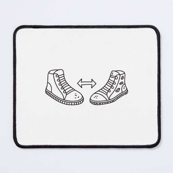 Item preview, doodle illustration a left and right shoe aligned toe to toe designed and sold by rasagamastore.