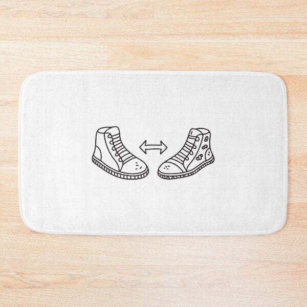Item preview, doodle illustration a left and right shoe aligned toe to toe designed and sold by rasagamastore.