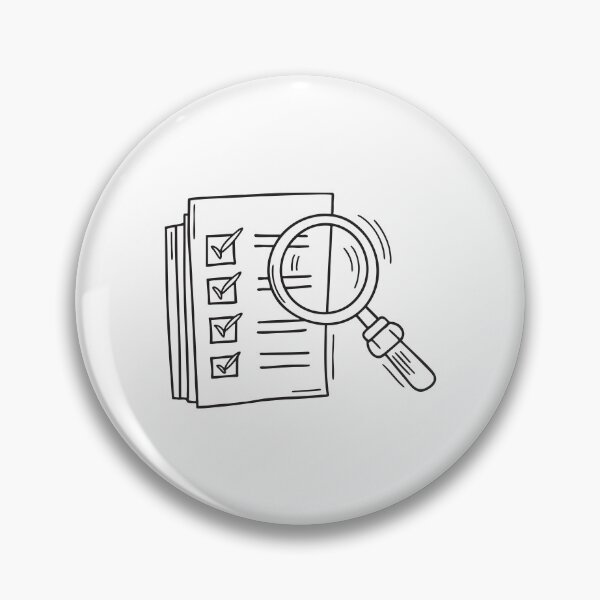 Item preview, doodle illustration a magnifying glass hovering over a checklist designed and sold by rasagamastore.