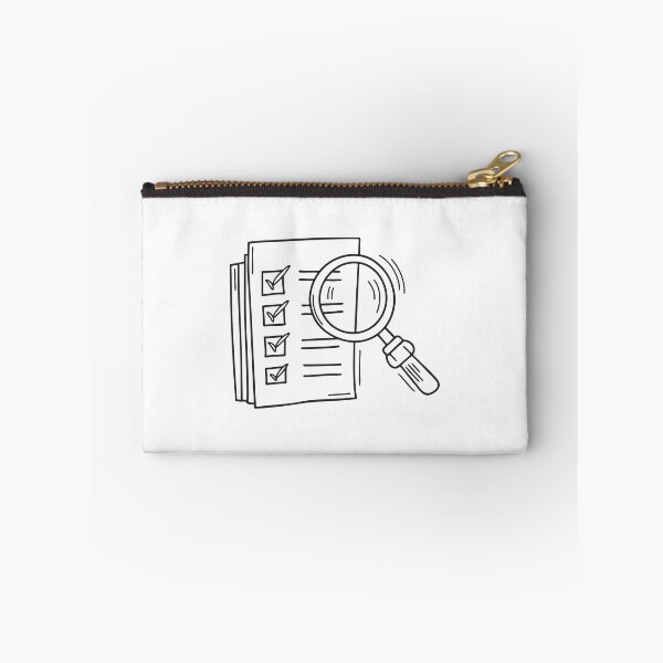 Item preview, doodle illustration a magnifying glass hovering over a checklist designed and sold by rasagamastore.