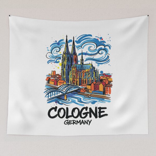 Item preview, Cologne Cathedral Germany Gothic Art Print designed and sold by Merch by Das Design Studio.