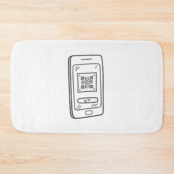 Item preview, doodle illustration a smartphone displaying a security code designed and sold by rasagamastore.