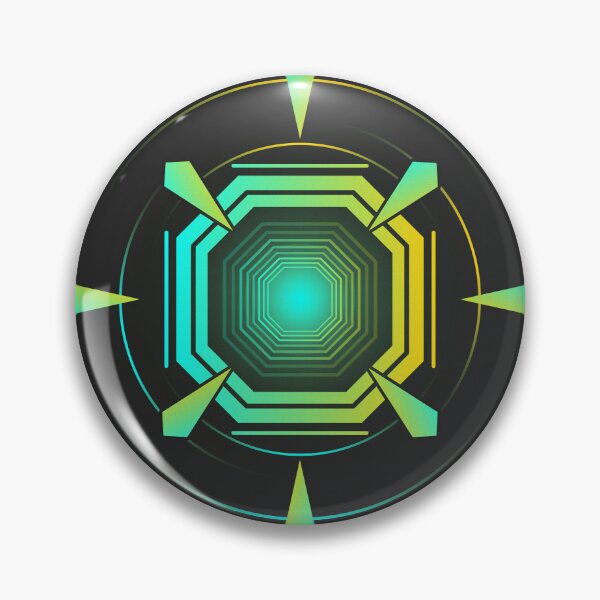 Item preview, Cyberpunk Neon Core Futuristic Geometric Emblem designed and sold by VOIDXX.