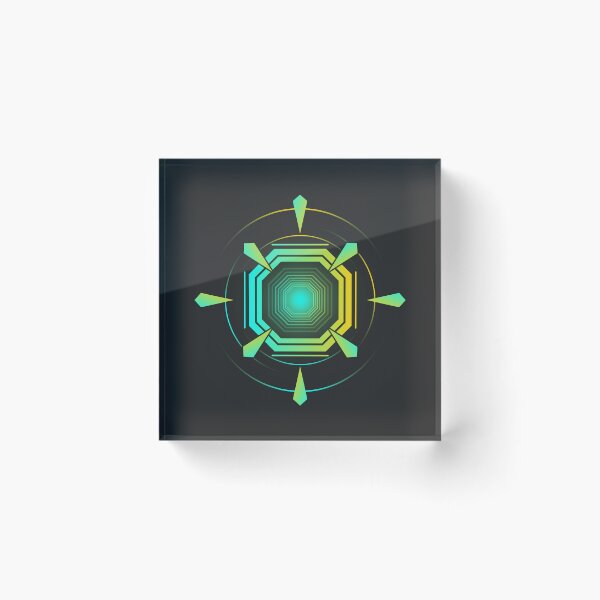 Item preview, Cyberpunk Neon Core Futuristic Geometric Emblem designed and sold by VOIDXX.