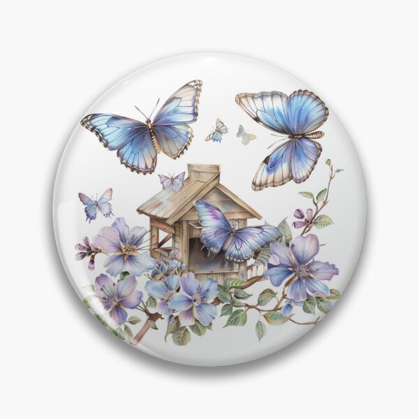 Item preview, Blue Butterfly | Elegant Nature Aesthetic Art designed and sold by Mandayartstudio.