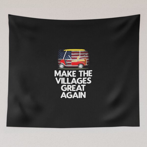 Item preview, Golf Cart American Flag The Villages Great Again designed and sold by YarningsandYear.