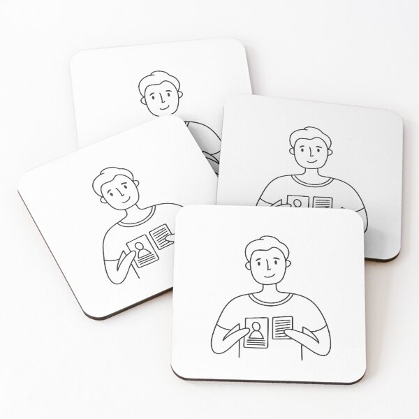 Item preview, Doodle illustration of a person checking an ID card against a photo designed and sold by rasagamastore.