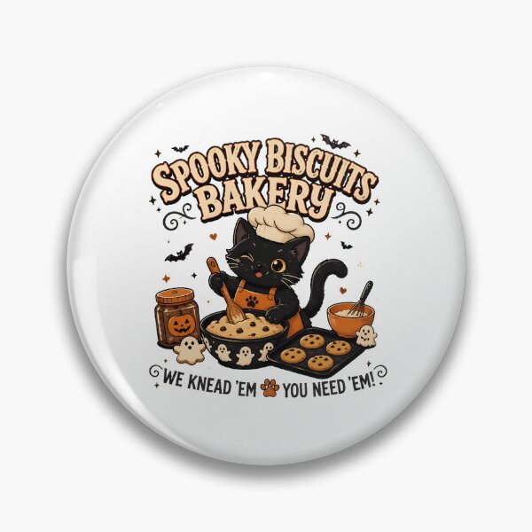 Item preview, Cute Black Cat Baking Halloween Ghost Biscuits designed and sold by OlyvieArt.