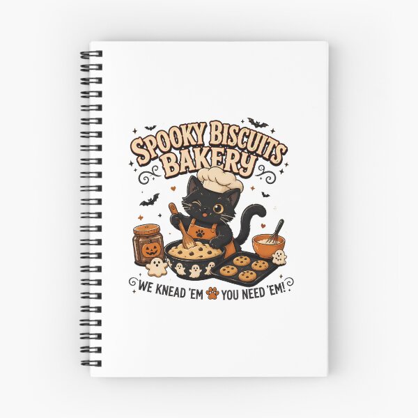 Item preview, Cute Black Cat Baking Halloween Ghost Biscuits designed and sold by OlyvieArt.