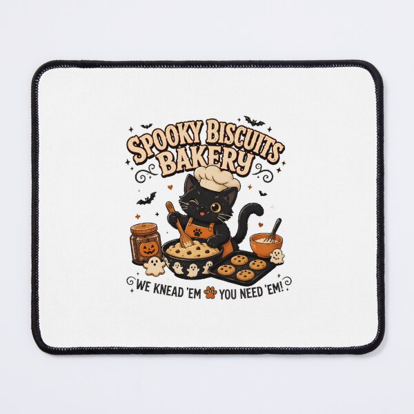 Item preview, Cute Black Cat Baking Halloween Ghost Biscuits designed and sold by OlyvieArt.