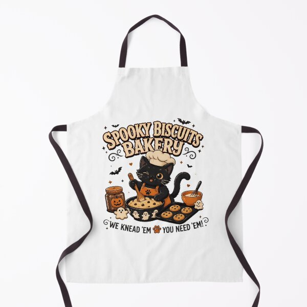 Item preview, Cute Black Cat Baking Halloween Ghost Biscuits designed and sold by OlyvieArt.