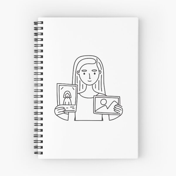 Item preview, Doodle illustration of a person holding an ID card while looking at a photo designed and sold by rasagamastore.