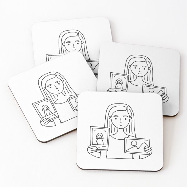 Item preview, Doodle illustration of a person holding an ID card while looking at a photo designed and sold by rasagamastore.