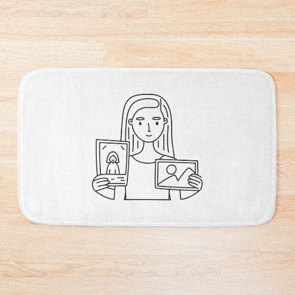 Item preview, Doodle illustration of a person holding an ID card while looking at a photo designed and sold by rasagamastore.