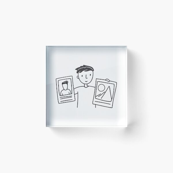 Item preview, Doodle illustration of someone examining a photo next to an ID card designed and sold by rasagamastore.