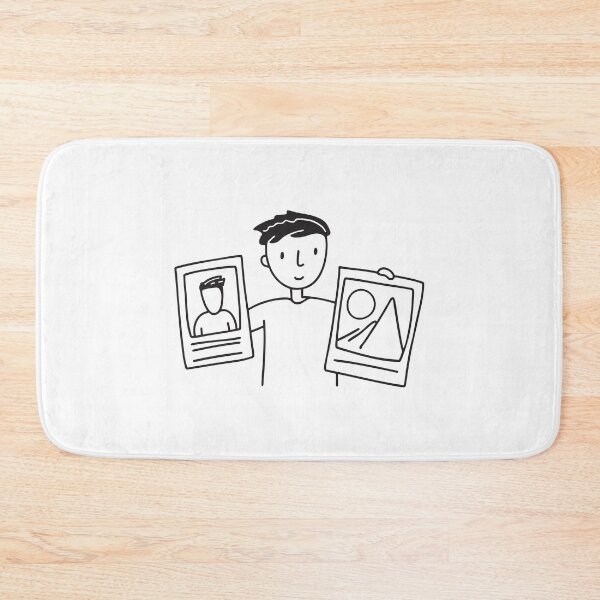 Item preview, Doodle illustration of someone examining a photo next to an ID card designed and sold by rasagamastore.