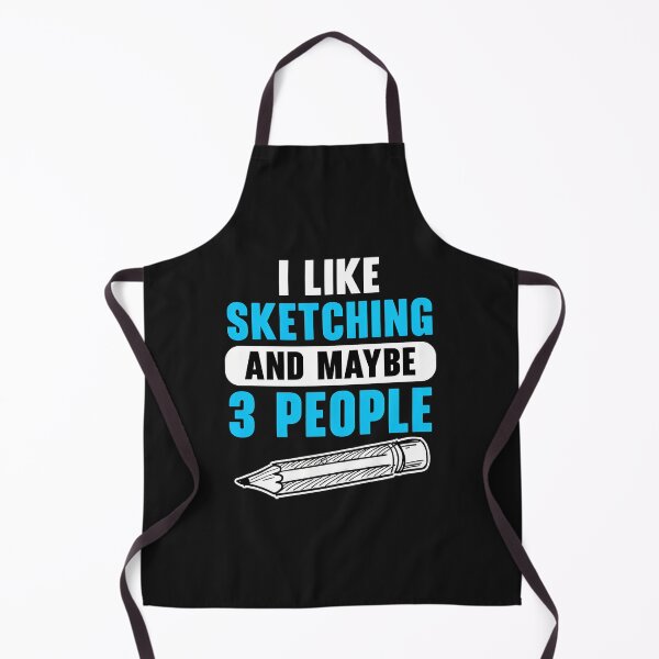 Item preview, I Like Sketching And Maybe 3 People Pencil Art designed and sold by YarningsandYear.