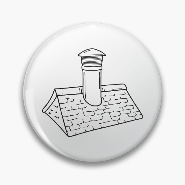 Item preview, Doodle illustration of a rooftop vent pipe surrounded by overlapping shingles designed and sold by rasagamastore.