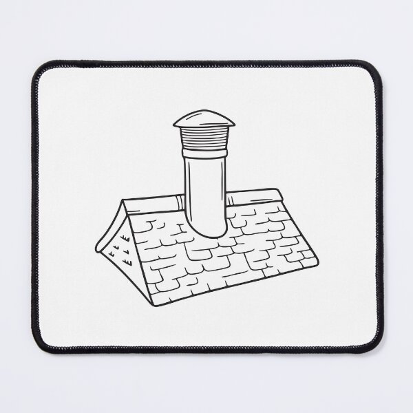 Item preview, Doodle illustration of a rooftop vent pipe surrounded by overlapping shingles designed and sold by rasagamastore.