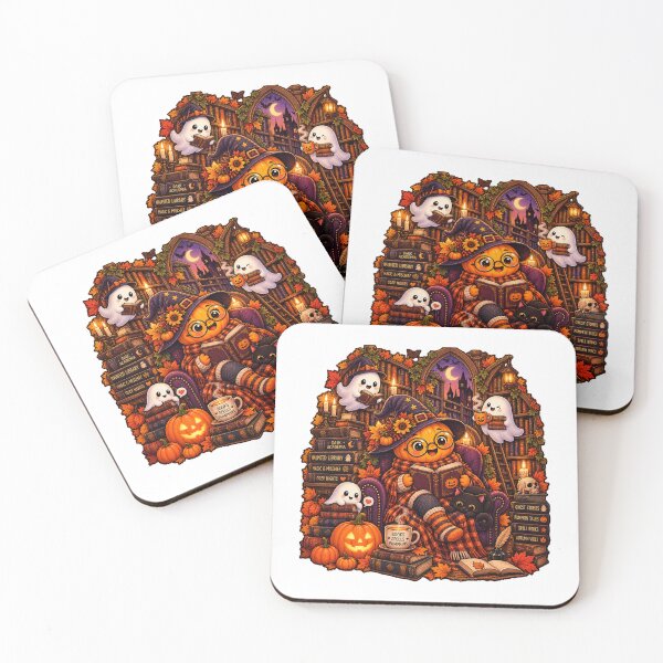 Item preview, Spooky Cozy Library Pumpkin Witch Notebook  Dark Academia Ghost Bookworm designed and sold by FestivityFinds.