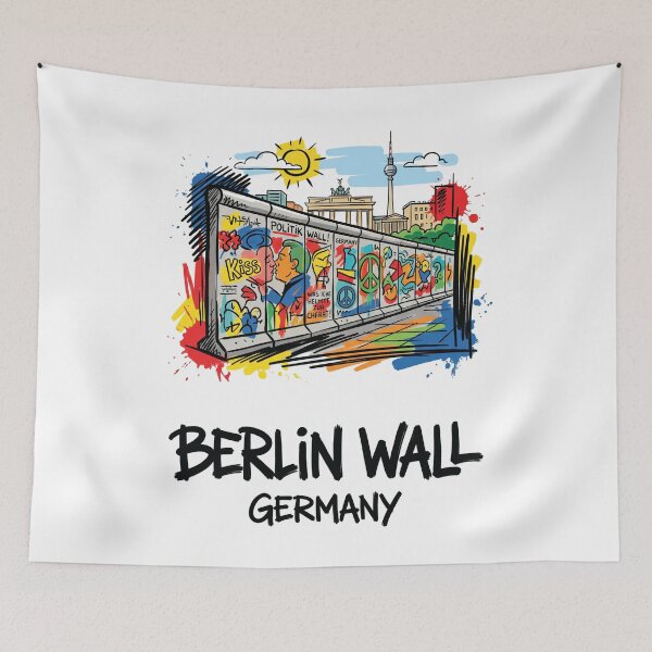 Item preview, Berlin Wall East Side Gallery Germany Art designed and sold by Merch by Das Design Studio.
