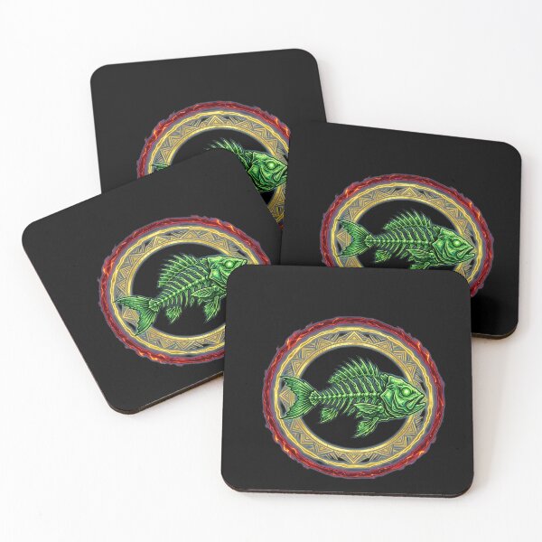 Item preview, Fish Skeleton Rastas Circles designed and sold by Dropleader.