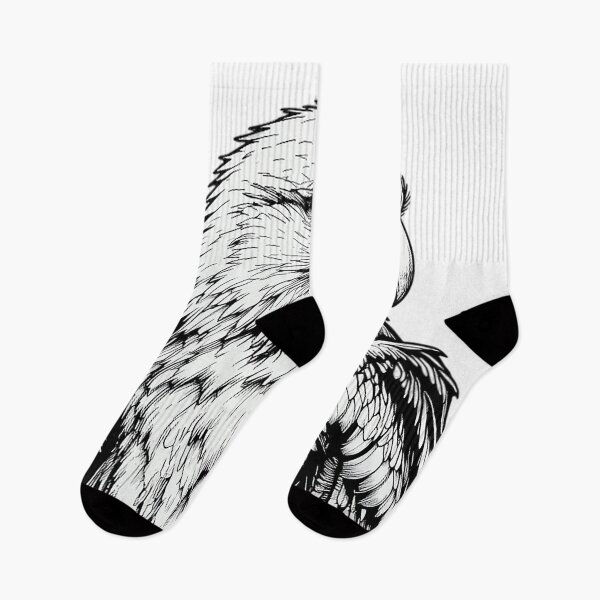 Item preview, Fierce Hawk Profile – Powerful Raptor Wildlife Black Ink Line Art designed and sold by PixPixari.