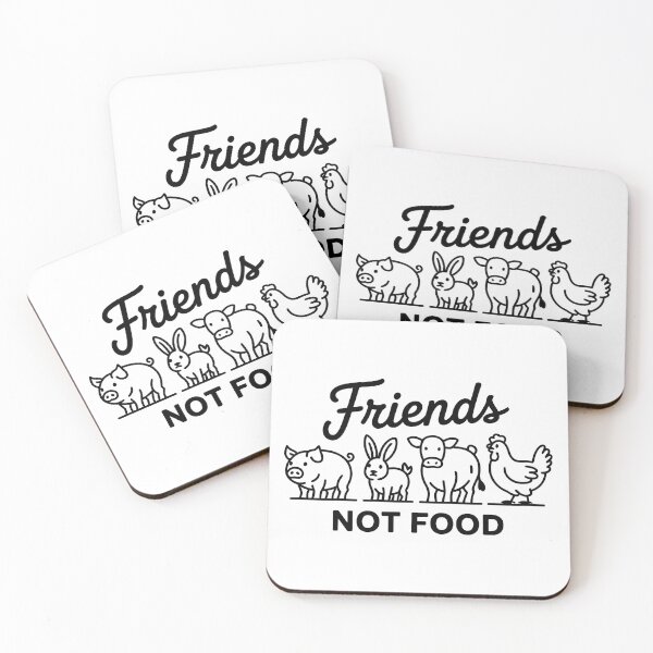 Item preview, Friends Not Food — Vegan Animal Rights Design designed and sold by LoFizzy.