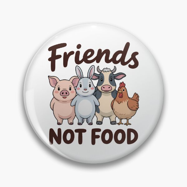 Item preview, Friends Not Food — Vegan Animal Rights Design designed and sold by LoFizzy.